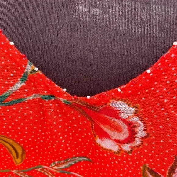 Monsoon red floral tank top NWT - Picture 2 of 6